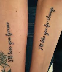 Mother Daughter Tattoo In 2020 Tattoos For Daughters Forever And Always Tattoo Always Tattoo