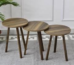 طقم طاولات 3 قطع مدرج صناعة تركية لمسة فن لكماليات المنزل