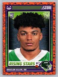 2024 Score Rookie Treat Orange Pumpkin #5 Braelon Allen New York Jets