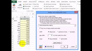 create excel waterfall chart