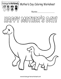 This Is A Cute Dinosaur Mother S Day Coloring Worksheet This Would Be Perfect For D Mothers Day Coloring Pages Dinosaur Coloring Pages Kindergarten Worksheets