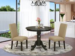 Round farmhouse bar, pub height. Canora Grey Godwin 2 Person Rubberwood Solid Wood Dining Set Reviews Wayfair