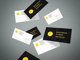 Flying Business Cards Mockup Business Card Mock Up Business Cards Mockup Psd Free Business Card Mockup