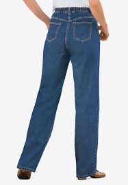 Denim jeans princess polly exclusive 100% cotton length of size au 8 / us 4 waist to hem: Back Elastic Straight Leg Cotton Jean Woman Within