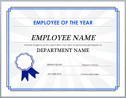 Employee of the year certificates. Certificate Border Best Employee Of The Year Certificate Template