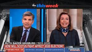 Bizarre Moment In Nancy Pelosi S Abc Interview Where She Blurted Out Good Morning Sunday Morning Daily Mail Online
