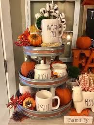 Pin By Lynn Marie Alexandersklima On Rae Dunn Fall Home Decor Tiered Tray Decor Autumn Home