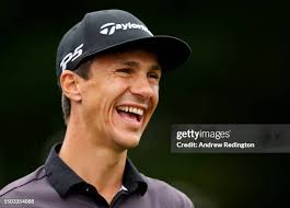 Calum Hill of Scotland plays a shot