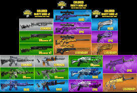 Been coloring these for a long time and i am finally done!!!😃 sub and smash that like button see u all in the next vid🙂 and i will be doing shoutouts to and. Colored Rarity Guns Fortnite Insider