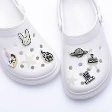 Crocs label a tag should be attached to each pair. In Stock Bad Bunny Croc Charms Complete Set 8 Glow In The Dark Jibbitzs Ebay