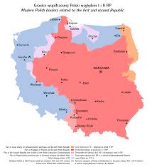 Modern Polish Borders Related To The First And Second Republic Infographic Map Poland Map Historical Maps