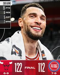 Zach LaVine erupts for 18 of his 25 PTS in the 4Q as the Chicago Bulls get  the win! Nikola Vučević: 29 PTS