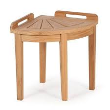 Belham Living Teak Corner Shower Stool Walmart Com In 2020 Shower Stool Corner Shower Stool