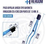 Pinza Bipolar Jansen Tipo Bayoneta | Hergom Medical