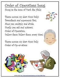 Math Songs Math Songs Order Of Operations Teaching Math