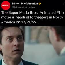 tobey maguire funny #mariomovie #mariomoviememe #mario #luigi #peach  #bowser #nintendo #funnyhaha