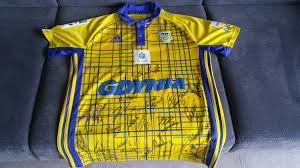 Arka gdynia w tczewie w drodze na mecz z polonią bytom ( 08.05.2009r ) видео arka gdynia hooligans on tour канала przemasag. Arka Gdynia Home Fussball Trikots 2018 2019 Sponsored By Polnord Gdynia