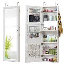 Gissar Jewelry Mirror Armoire Wall Mount Over The Door Mirror Jewelry Cabinet Storage Mirror Organizer Lockable Full Buy Online In Bosnia And Herzegovina At Desertcart Productid 56932804
