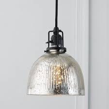Ribbed Dome Mercury Glass Shade Pendant Light Glass Shade Pendant Light Mercury Glass Pendant Light Pendant Light