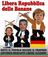 Merkel-De Benedetti e il burattino Renzi