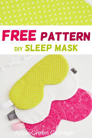 10 free eye mask patterns tutorials: Diy Sleep Mask Free Pattern Applegreen Cottage