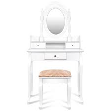 Wrought iron glider bench and side table $275. Costway Vanity Table Jewelry Makeup Desk Bench Dresser Stool White On Sale Overstock 16315080