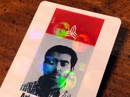 2016 hot print 3d hologram business cards,hologram card. Id Badge Security Hologram Foil Stamps Watermarks