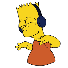 Listening to music stock illustrations Stickers Page 16 Of 29 Simpsons Drawings Bart Simpson Art Bart Simpson Drawing