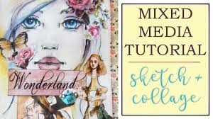 Mixed Media Tutorial How To Draw A Mixed Media Girl Face No Reference Step By Step Yo Mixed Media Tutorials Mixed Media Art Tutorials Mixed Media Faces