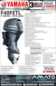 Motor Fuera De Borda Yamaha 40 Hp 4 Tiempos F40fetl Pata Larga Arranque Electrico Con Power Trim Outboard Motors Outboard Yamaha