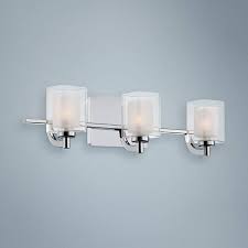 Quoizel Kolt Led 21 Wide Chrome And Glass Bathroom Light 3t105 Lamps Plus In 2021 Glass Bathroom Bathroom Lighting Bathroom Light Fixtures
