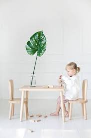Children S Table And 2 Chairs Natural Wood Chaise Pour Kids Chairs Kids Table And Chairs Toddler Table