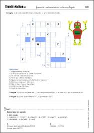 Francais Cm2 Mots Croises Des Mots Compliques Mots Croises Mots Compliques Francais Cm2