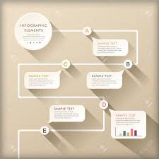 Vector Abstract Flat Design Flow Chart Infographic Elements
