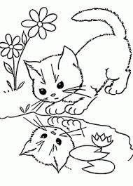 Little Cat Coloring Page For Kids Animal Coloring Pages Printables Free Cat Coloring Book Animal Coloring Pages Kitty Coloring