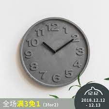 limlife北欧水泥挂钟客厅卧室餐厅墙面壁挂时钟家居装饰创意设计 淘宝网 wall clocks living room dining room walls cement walls