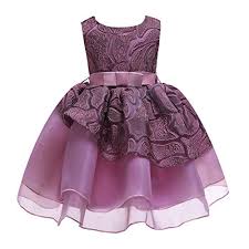 Cichic Girls Dresses 2019 Flower Girl Wedding Dress Elegant Dresses For Party 2 9t 2 3 Years Pink Mauve01