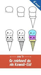 Cute kawaii ice cream vector illustration for kids. Our Summer Mini Drawing Tutorial How To Draw A Cute Kawaii Ice Cream Our Summer Mini Drawing T Drawing Tutorial Cute Easy Drawings Drawing Tutorial Easy