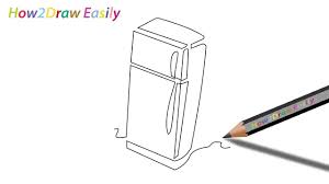 What's the best way to paint a refrigerator? How To Draw A Refrigerator Easy Drawing Step By Step Youtube