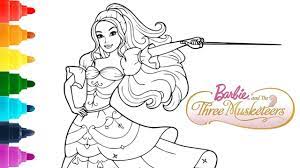 The very first area of the book goes over the fundamentals. Barbie And The Three Musketeers Coloring Page Disney Barbie Coloring Book Youtube