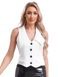 vastwit Womens Solid Color Single Breasted V Neck Economy Dressy Suit Vest  Waistcoat White M - Walmart Business Supplies