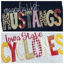 Custom Applique Team School Spirit Sweatshirt With Embroidery, Unisex  Sweatshirt Pullover