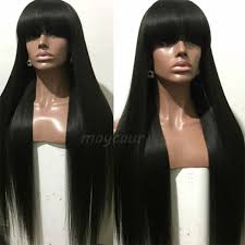 You can choose straight, curly, wavy and long synthetic lace front wigs here! Maycaur Long Straight Fluorescent Green Color Synthetic Hair Wigs Black Hair Wigs With Full Bangs For Black Women Wigs For Blacks Wigs For Black Womenwigs With Bangs Aliexpress