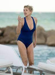 She is the recipient of a primetime emmy award and a golden globe award. Sharon Stone In Blue Swimsuit 2017 18 Gotceleb