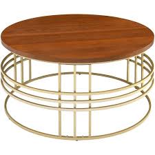 Better Homes Gardens Devon Coffee Table Wood Top With Gold Base Beige In 2019 Table Better Homes Round Coffee Table
