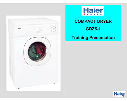 Modern technology has made washing and drying clothes easier. Haier Gdz5 1 Training And Operating Instructions Pdf Download Manualslib