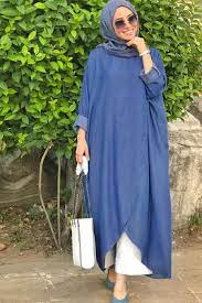 neways koyu mavi salas kot tunik online satis indirimli satin al abaya tarzi boho tarzi islami giyim