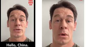 The professional wrestler and actor accidentally wandered into a very charged political topic in. John Cena Speaks Mandarin In Apology Clip To China