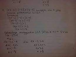 Tanda nilai mutlak disimbolkan dengan dua buah garis demikianlah ulasan materi tentang pertidaksamaan nilai mutlak. Contoh Soal Nilai Mutlak Dan Pembahasannya Brainly Co Id