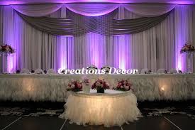Wedding Decor Gallery Creations Decor Decorators Head Table Wedding Wedding Decorations Head Table Backdrop